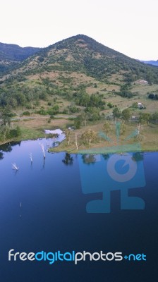 Aerial View Of Lake Moogerah In Queensland Stock Photo