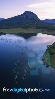 Aerial View Of Lake Moogerah In Queensland Stock Photo