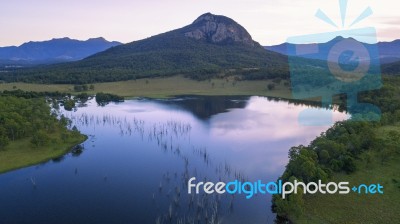 Aerial View Of Lake Moogerah In Queensland Stock Photo