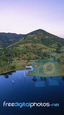 Aerial View Of Lake Moogerah In Queensland Stock Photo