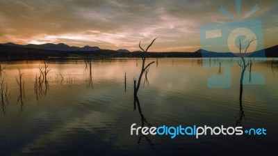 Aerial View Of Lake Moogerah In Queensland Stock Photo