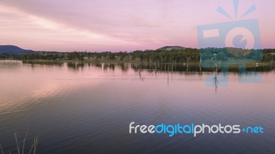 Aerial View Of Lake Moogerah In Queensland Stock Photo