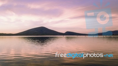 Aerial View Of Lake Moogerah In Queensland Stock Photo