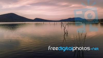 Aerial View Of Lake Moogerah In Queensland Stock Photo