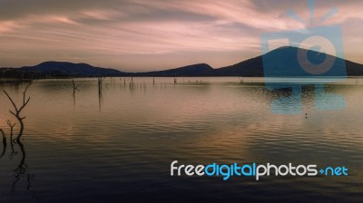 Aerial View Of Lake Moogerah In Queensland Stock Photo