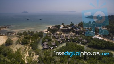 Aerial View Of Payam Island Ranong Province Andaman Sea Southern Of Thailand Stock Photo