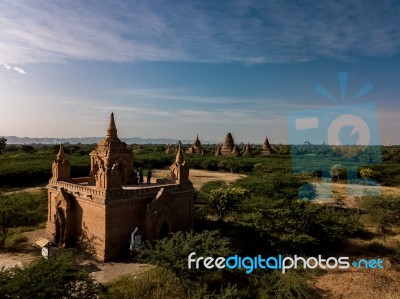 Aerial View Of Religious Temples Stock Photo