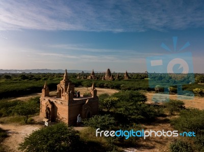 Aerial View Of Religious Temples Stock Photo