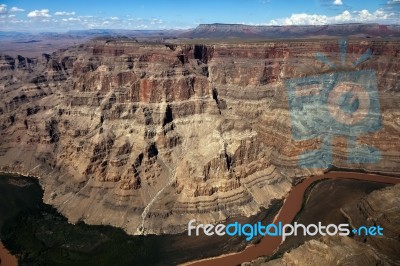 Aerial View Of The Grand Canyon Stock Photo