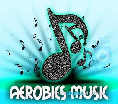 Aerobics Music Shows Sound Track And Drill Stock Image