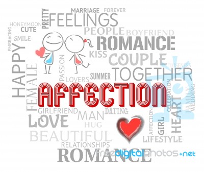 Affection Words Means Caring Love And Devotion Stock Image