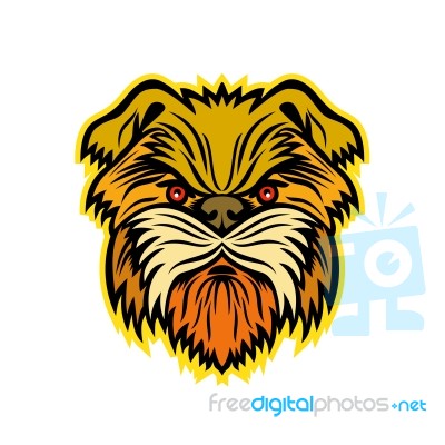 Affenpinscher Monkey Dog Mascot Stock Image