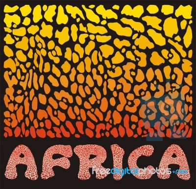 Africa - Abstract Background With Text And Texture Stock Image