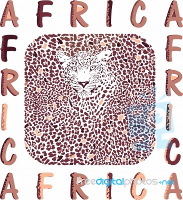 Africa And Abstract Texture Of Leopard Stock Image