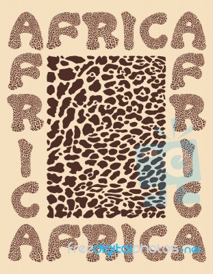 Africa - Background With Text And Texture Stock Image