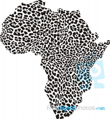 Africa In A Leopard Camouflage Stock Image