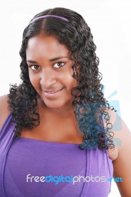 African Caribbean Teenager Girl Stock Photo