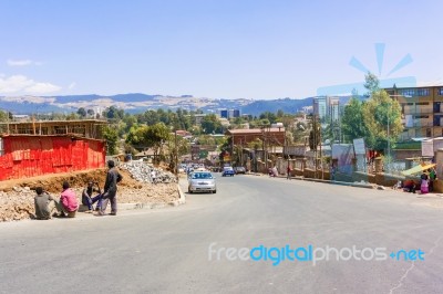 African City Addis Ababa Stock Photo