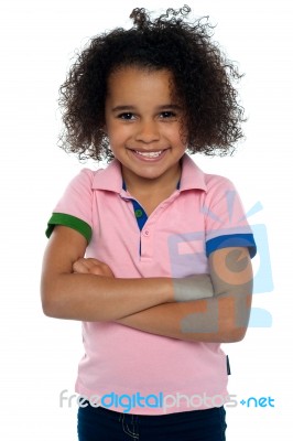 African Girl With A Cute Smile Posing Casually Stock Photo