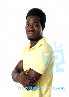 African Man With Crossed Arms Stock Photo