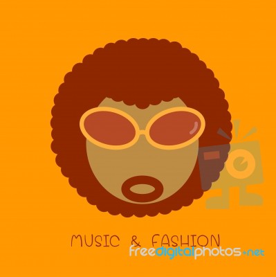 Afro Icon Stock Image