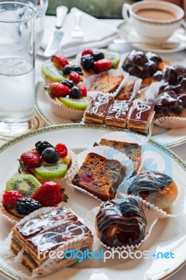 Afternoon Tea And Cake Stock Photo