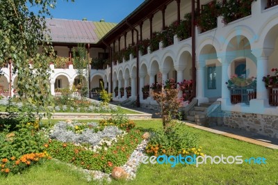 Agapia, Moldovia/romania - September 19 : Garden Of Agapia Monas… Stock Photo