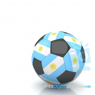 Agentina Soccer Ball Isolated White Background Stock Image