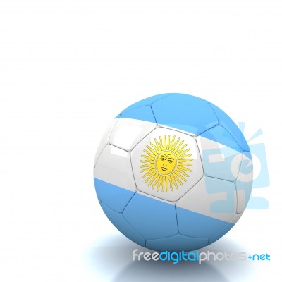 Agentina Soccer Ball Isolated White Background Stock Image