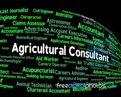 Agricultural Consultant Indicates Position Farm And Job Stock Image