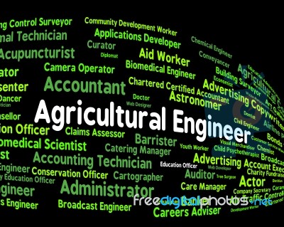 Agricultural Engineer Represents Work Hiring And Position Stock Image