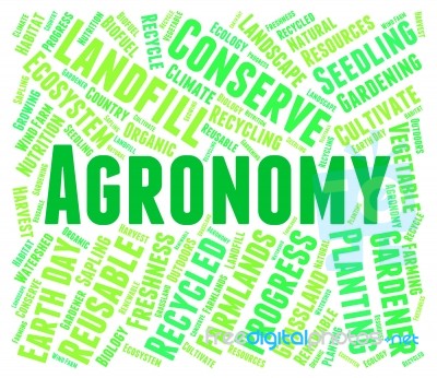 Agronomy Word Indicating Farm Agronomics And Farmstead Stock Image