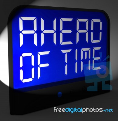 Ahead Of Time Digital Clock Shows Earlier Than Expected Stock Image