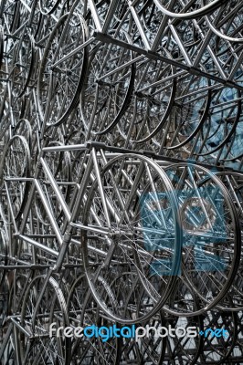 Ai Weiwei's New Forever Sculpture  Outside London's Gherkin Buil… Stock Photo