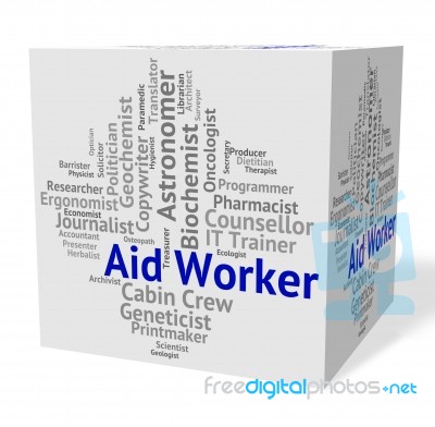 Aid Worker Meaning White Collar And Employee Stock Image