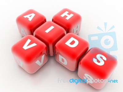 AIDS And HIV Crossword Stock Image