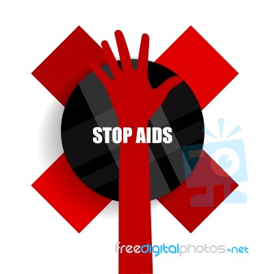 Aids Awareness Red Ribbon. World Aids Day Stock Image