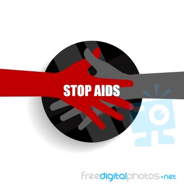 Aids Awareness Red Ribbon. World Aids Day Stock Image