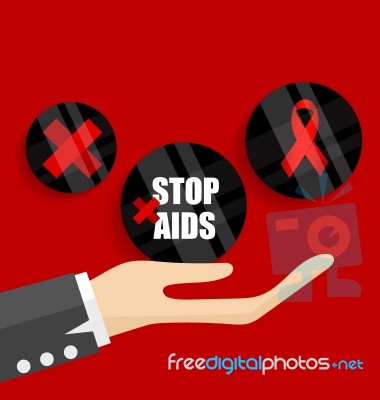 Aids Awareness Red Ribbon. World Aids Day Stock Image