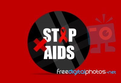 Aids Awareness Red Ribbon. World Aids Day Stock Image