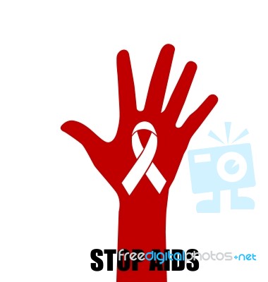 Aids Awareness Red Ribbon. World Aids Day Stock Image