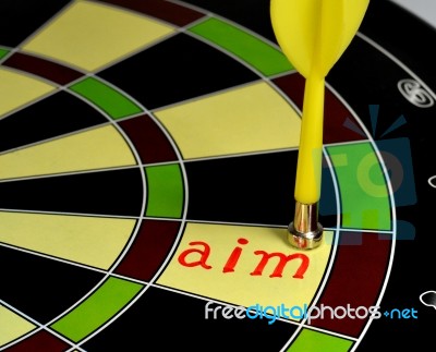 Aim Darts Stock Photo