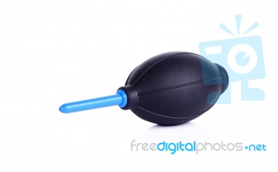 Air Blower For Lens And Camera Cleaning On White Background Stock Photo