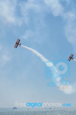 Airbourne Airshow At Eastbourne 2014 Stock Photo