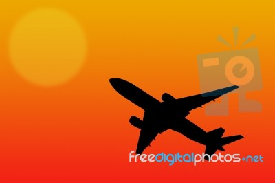 Aircraft Silhouette Stock Image