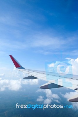 Aircraft Wing Stock Photo