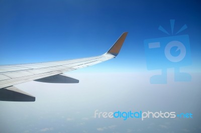 Aircraft Wing Stock Photo