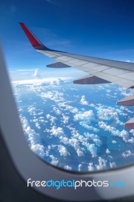 Aircraft Wing Stock Photo