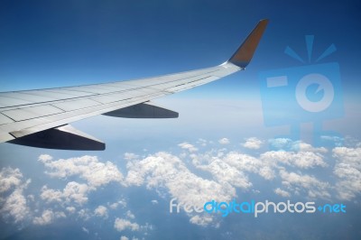 Aircraft Wing Stock Photo