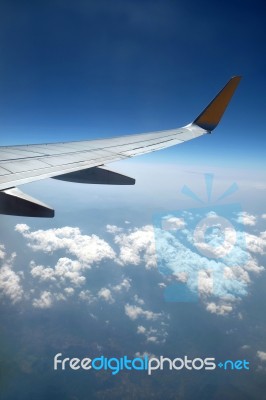 Aircraft Wing Stock Photo